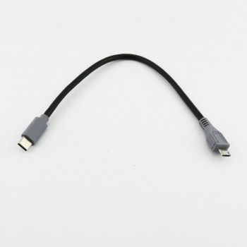 1pcs USB Type C 3.1 Male To Micro USB 5 Pin B Male Plug Converter OTG Adapter Lead Data Cable for Mobile Macbook 25cm / 1m 3ft