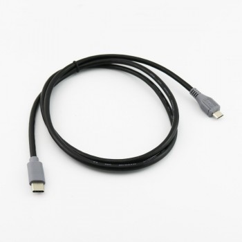 1pcs USB Type C 3.1 Male To Micro USB 5 Pin B Male Plug Converter OTG Adapter Lead Data Cable for Mobile Macbook 25cm / 1m 3ft
