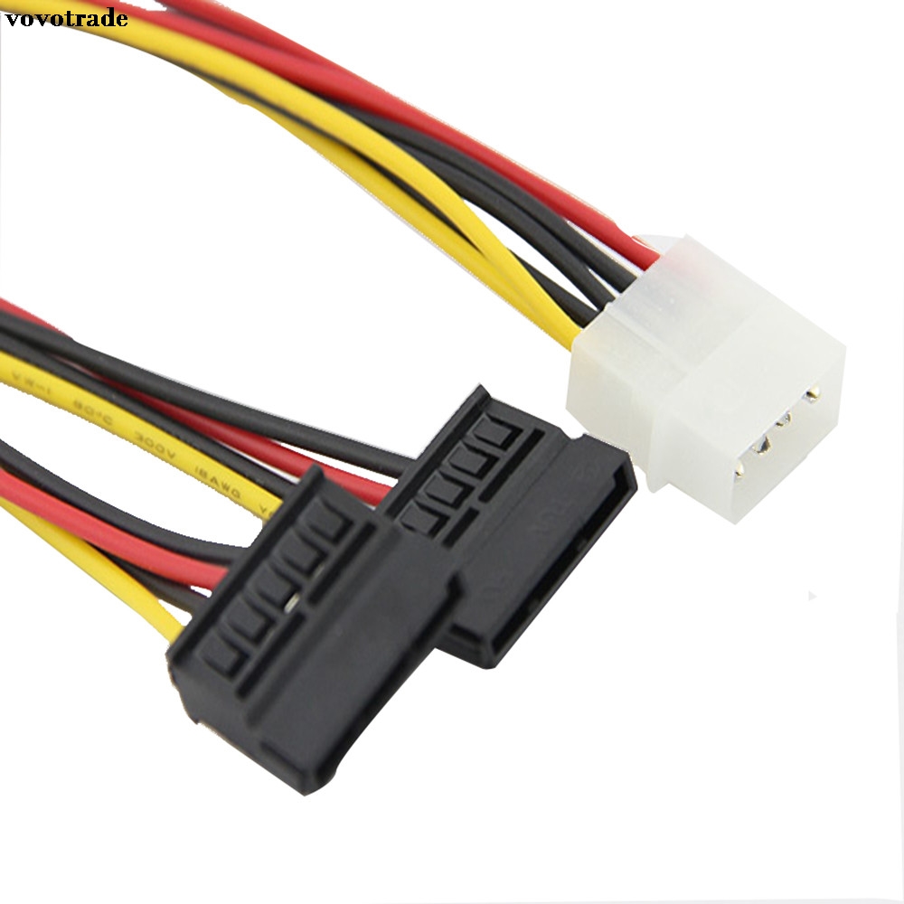 vovotrade New 4Pin IDE Molex to 2 Serial ATA SATA Y Splitter Hard Drive Power Supply Cable  Adapter Factory Price Drop Shipping