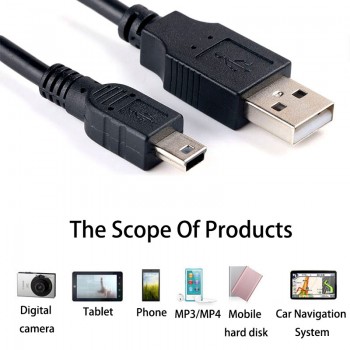 Mini USB to USB Fast Data Charger Cable for MP3 MP4 Player Car DVR GPS Digital Camera HDD mini usb data 0.3m 0.5m 1.5m 1m 3m 5m