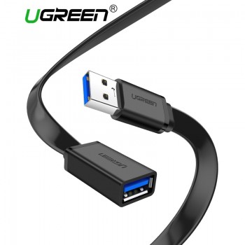Ugreen USB 3.0 Cable Flat USB Extension Cable Male to Female Data Cable USB3.0 Extender Cord for PC TV USB Extension Cable