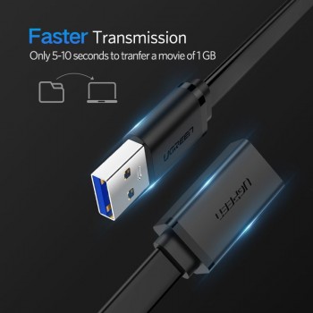 Ugreen USB 3.0 Cable Flat USB Extension Cable Male to Female Data Cable USB3.0 Extender Cord for PC TV USB Extension Cable