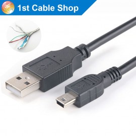 Mini usb cable 3M 1.5M 1M 0.5M 0.2M Mini usb to USB data charger cable for Mp3 Mp4 Camera GPS
