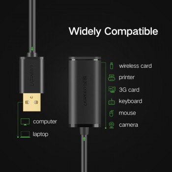 Ugreen USB Extension Cable 5m/10m/20m/30m Male to Female USB 3.0 Cable Signal Amplifier USB3.0 2.0 Extender Cord USB Extension