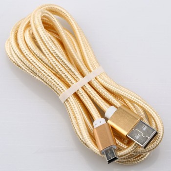Eighfitech Braided Copper Mini Usb Data Cable Cord Adapter USB 2.0 T-port Charge Line for MP3 MP4 Car DVR Camera 1m/2m
