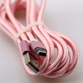 Eighfitech Braided Copper Mini Usb Data Cable Cord Adapter USB 2.0 T-port Charge Line for MP3 MP4 Car DVR Camera 1m/2m