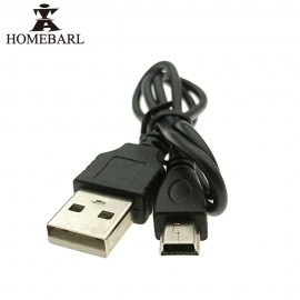 HOMEBARL Data Sync Flat Mini USB A Male To Mini 5 Pins B Charger V3 USB Cable For MP3 MP4 MP5 Player Camera Radio Bluetooth DVD