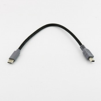 1pcs USB Type C 3.1 Male To Mini USB 5 Pin B Male Plug Converter OTG Adapter Lead Data Cable for Mobile Macbook 25cm / 1m 3ft