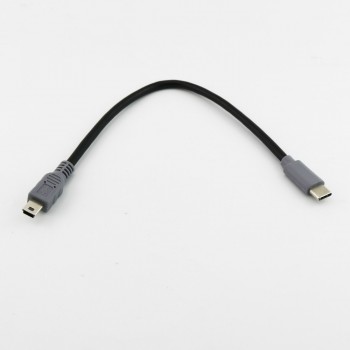 1pcs USB Type C 3.1 Male To Mini USB 5 Pin B Male Plug Converter OTG Adapter Lead Data Cable for Mobile Macbook 25cm / 1m 3ft