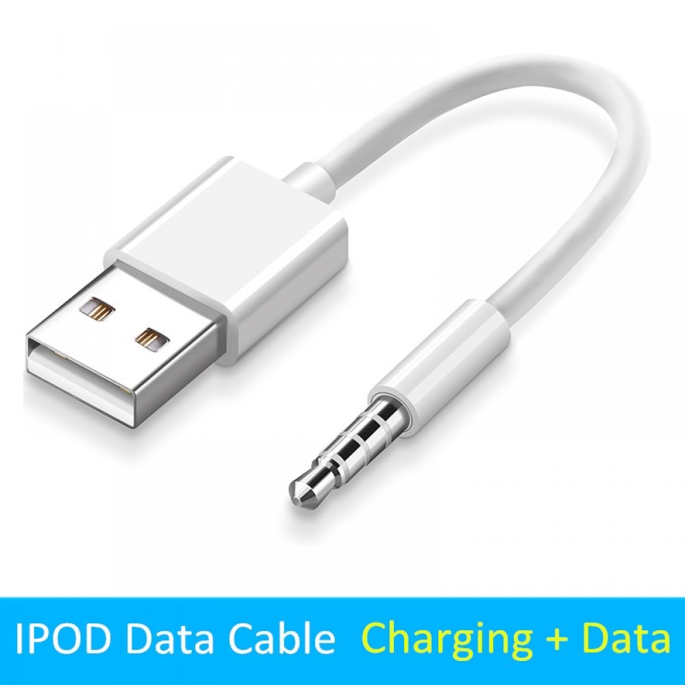 USB AUX Cable 0.25m 0.5m 1m USB to Jack 3.5mm Charger Data Cable For Apple iPod Shuffle 4th 5th 6th 7th Jack to USB Cord