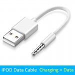 USB AUX Cable 0.25m 0.5m 1m USB to Jack 3.5mm Charger Data Cable For Apple iPod Shuffle 4th 5th 6th 7th Jack to USB Cord