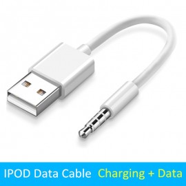 USB AUX Cable 0.25m 0.5m 1m USB to Jack 3.5mm Charger Data Cable For Apple iPod Shuffle 4th 5th 6th 7th Jack to USB Cord