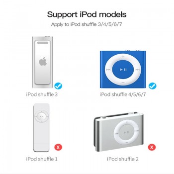 USB AUX Cable 0.25m 0.5m 1m USB to Jack 3.5mm Charger Data Cable For Apple iPod Shuffle 4th 5th 6th 7th Jack to USB Cord