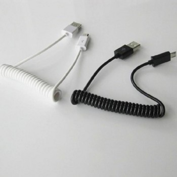 Universal USB Spring Coil Cable Charger Cable High Quality Micro Charging Lead Fast USB 2.0