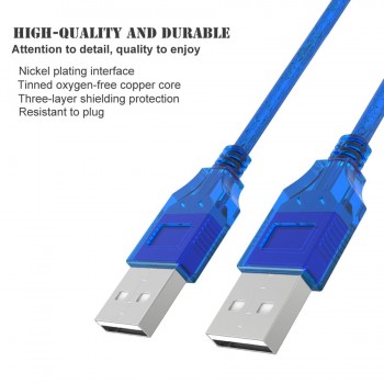 High Speed USB 2.0 Data Cable 0.3m 0.5m 1.5m Male To Male USB2.0  Type A Extension Cord For Car MP3 Cameras Hard Disk Cabo
