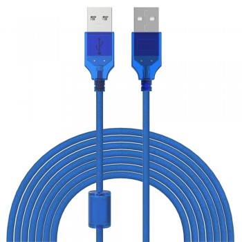 New USB2.0 Extension Cable Male to Male USB Adapter Transparent Blue Anti-interference Dual Shielding 0.3M 0.5M 1.5M 3M 5M