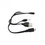 2 in 1USB Cable Jack 3.5mm AUX Cable+USB Male Mini USB 5 Pin Charge for Bluetooth Player Portable Speaker