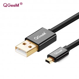 QGeeM Mini USB Cable Mini USB to USB Fast Data Charger Cable for Cellular Phones MP3 MP4 Player GPS Digital Camera HDD Mini USB