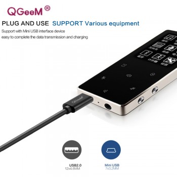QGeeM Mini USB Cable Mini USB to USB Fast Data Charger Cable for Cellular Phones MP3 MP4 Player GPS Digital Camera HDD Mini USB