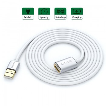 SAMZHE USB 3.0 /2.0 Extension Cable Flat Extend Cable AM/AF 0.5m/1m/1.5m/2m/3m For PC TV PS4 Computer Laptop Extender
