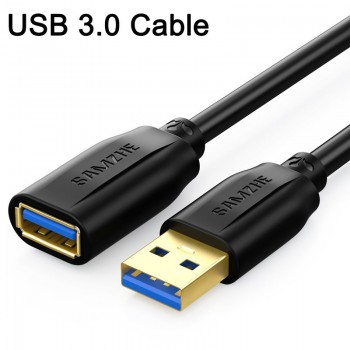 SAMZHE USB 3.0 /2.0 Extension Cable Flat Extend Cable AM/AF 0.5m/1m/1.5m/2m/3m For PC TV PS4 Computer Laptop Extender