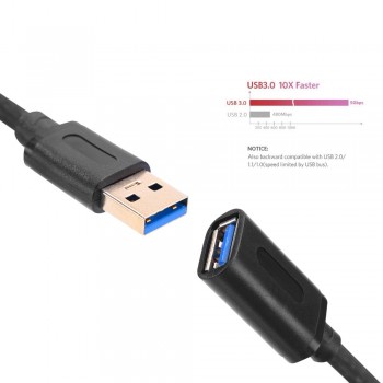 Rovtop USB Extension Cable USB 3.0 Cable For Smart TV PS4 One SSD USB3.0 2.0 to Extender Data Cord Mini USB Extension Cable