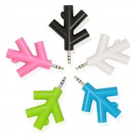 High Quality  3.5mm Branches Audio Splitter Earphone Headphone Cable Male to 4 Female Adapter For Sharing Music With Friends