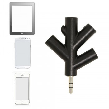 High Quality  3.5mm Branches Audio Splitter Earphone Headphone Cable Male to 4 Female Adapter For Sharing Music With Friends