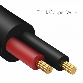 Unnlink Mini USB Power Cable 3.5m DC 5V 3A 22 AWG Copper Wire Power Supply Cable Cord For Car GPS Car Camera POS DVR Dashcam