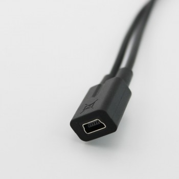 1pcs Mini USB 2.0 Female To Dual 2x Male Splitter Y Extension Charger Adapter Cable Cord 30cm