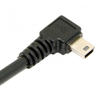 Mini USB B Type 5pin Male Right Angled 90 Degree to USB 2.0 Male Data Cable 1.8m