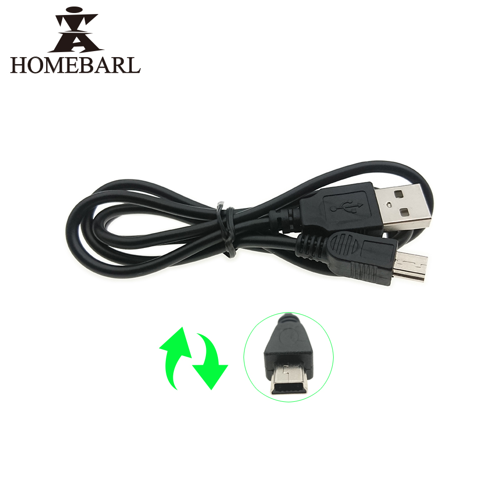 HOMEBARL Data Sync Mini USB 5 Pins Adapter Charger V3 Cable For MP3 MP4 MP5 Player Camera Radio Transfer Charging Line Cables