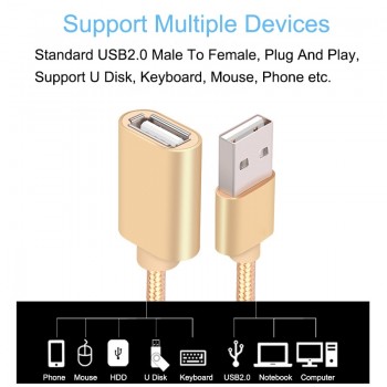 EGRINCY USB 2.0 Extension Cable High Speed Male To Female USB 2.0 Cable Extender Data Sync Cord Cable Transfer For PC Laptop TV