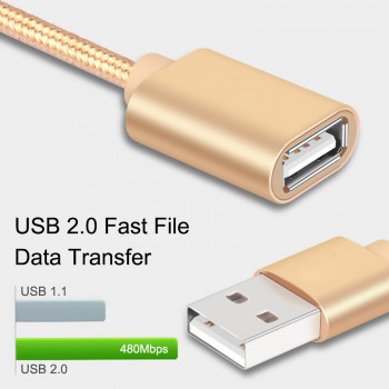 EGRINCY USB 2.0 Extension Cable High Speed Male To Female USB 2.0 Cable Extender Data Sync Cord Cable Transfer For PC Laptop TV