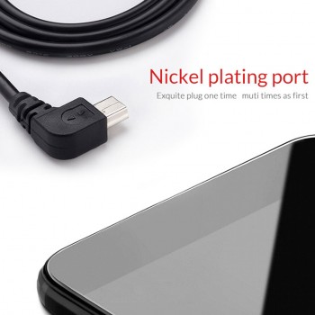 Unnlink Mini USB Cable 3.5meter DC 5V 3A Current 2*22AWG Copper Core Wire Power Supply Cable Cord For Car Dash Camera DVR GPS