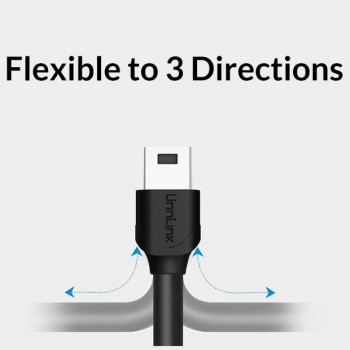 Unnlink Mini USB Cable 3.5meter DC 5V 3A Current 2*22AWG Copper Core Wire Power Supply Cable Cord For Car Dash Camera DVR GPS