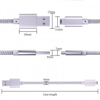USB 2.0 Type A Male to Mini 5P Male Mini 5P USB Cable  M/M Foil Braided PVC Shielding 1M Charge Data Cable Adapter For MP3 Mp4