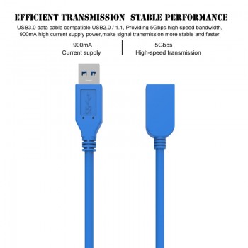 Hot Sale USB 3.0 Male to Female Extension Cable USB3.0 Data Sync Fast Speed Cord Connector for Phone Hard Disk Laptop PC Printer