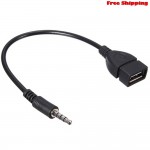 3.5mmAudio AUX Jack to USB 2.0 Type A Female OTG Converter Adapter HDMI Cables Splitter Switch Extender To RCA  Free Shipping