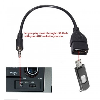 3.5mmAudio AUX Jack to USB 2.0 Type A Female OTG Converter Adapter HDMI Cables Splitter Switch Extender To RCA  Free Shipping