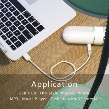 SAMZHE USB to DC Cable 5V 3A Chargingamp;Data Cable 5.5mm for Music Player Old Version Phones Lights Computer Accessories