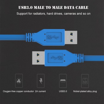 0.3m 0.5m 1m USB 3.0 Cable Male To Male USB Extension Cable Super Speed USB 3.0 Extender Data Cabo Cord For Hard Disk Cameras PC
