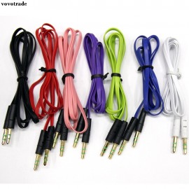 vovotrade 3.5mm Auxiliary Cable Audio Cable Male To Male Flat Aux Cable 1m Drop Shipping