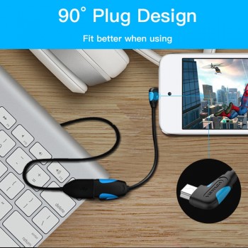 Vention OTG Adapter Micro USB to USB 2.0 Converter OTG Cable 90 Degree for Android Samsung Galaxy Xiaomi Tablet