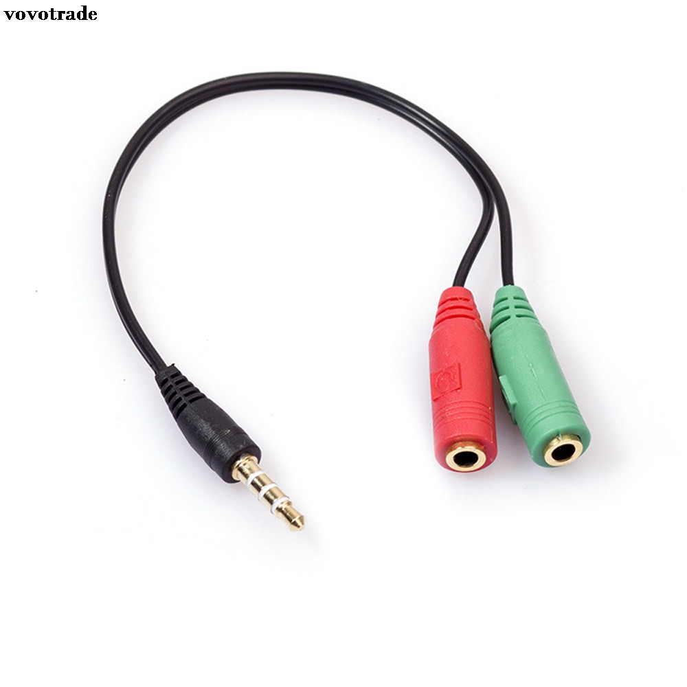 vovotrade 2017 NEW 3.5 mm Stereo Audio Y-Splitter 2 Female to 1 Male Cable Adapter For Earphone Headphone Factory Price
