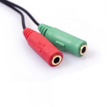 vovotrade 2017 NEW 3.5 mm Stereo Audio Y-Splitter 2 Female to 1 Male Cable Adapter For Earphone Headphone Factory Price