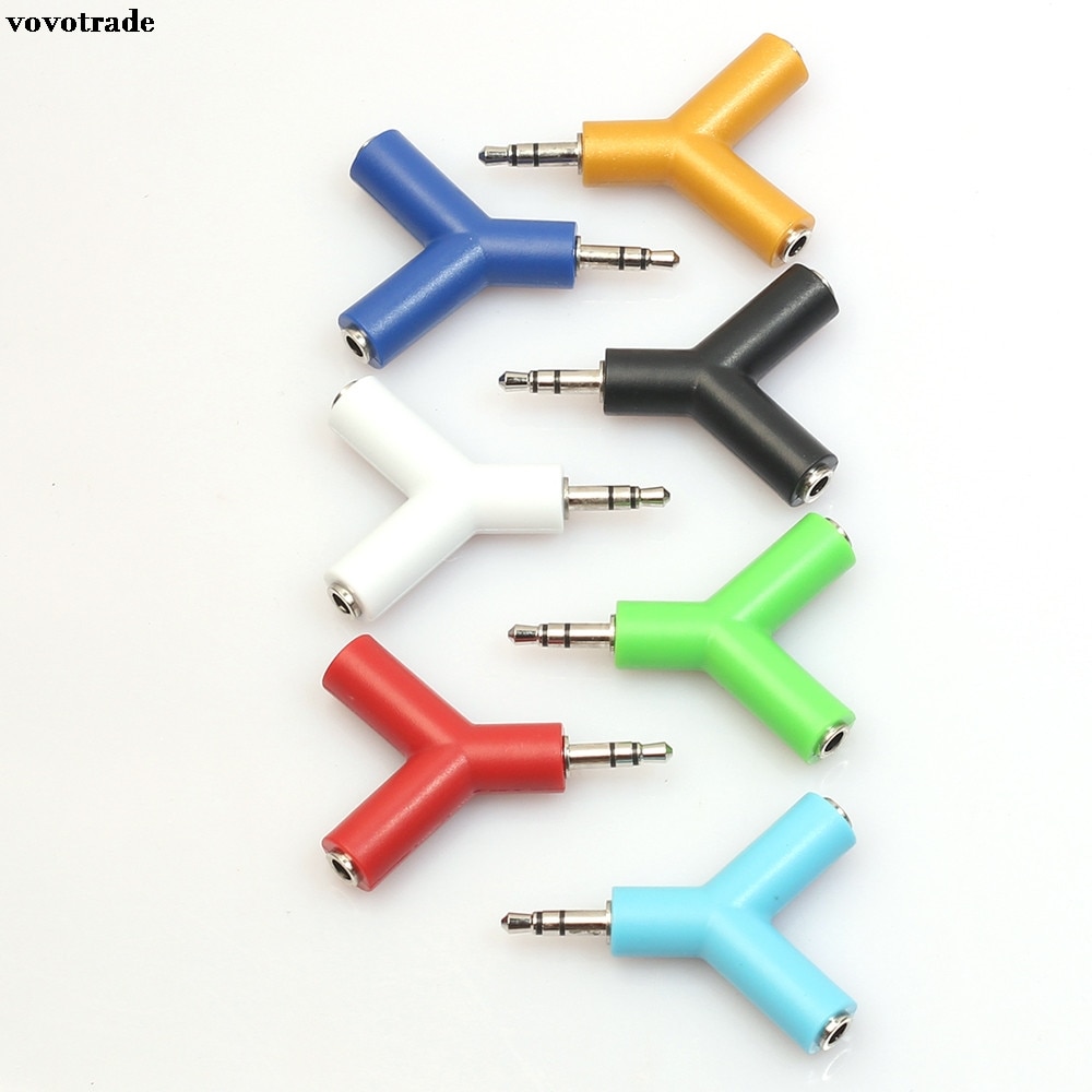 vovotrade 3.5 mm Stereo Audio Y-Splitter 2 Female to 1 Male Cable Adapter For Earphone FOR Smartphone Cellphone Phones MP3