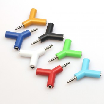vovotrade 3.5 mm Stereo Audio Y-Splitter 2 Female to 1 Male Cable Adapter For Earphone FOR Smartphone Cellphone Phones MP3