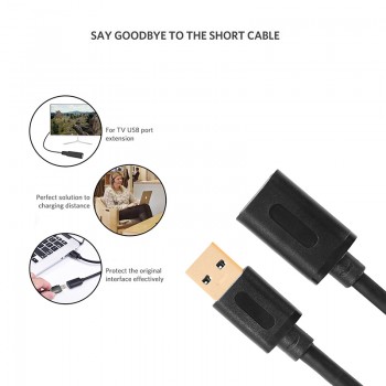 Rovtop USB 3.0 AM-AF Extension Cable Cord USB3.0 Cable Male to Female Data Sync USB 2.0 Extender Cord 5Gbp/s Extension Cable Z2
