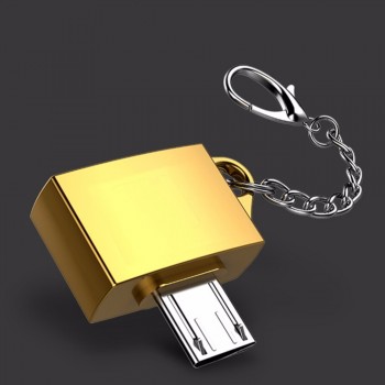 Micro USB to USB2.0 Keychain Extension OTG Data Cable USB Flash Disk Adapter Key Chain Ring OTG Converter for Samsung Xiaomi HTC